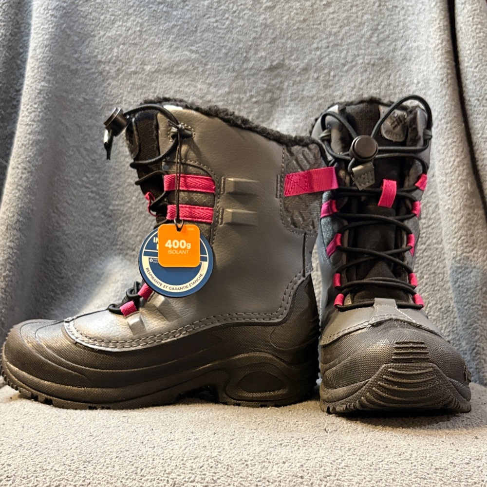 Columbia Kids Boots Black and Pink